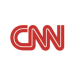 A red cnn logo on top of a white background.